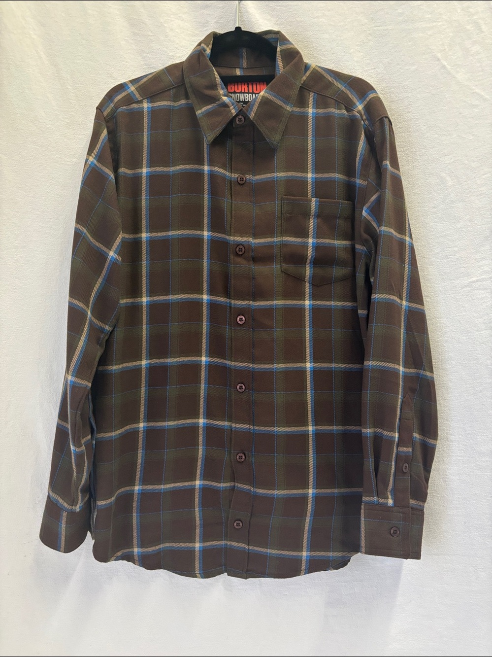 NWOT Burton Snowboard Dry Ride Plaid Flannel Shirt